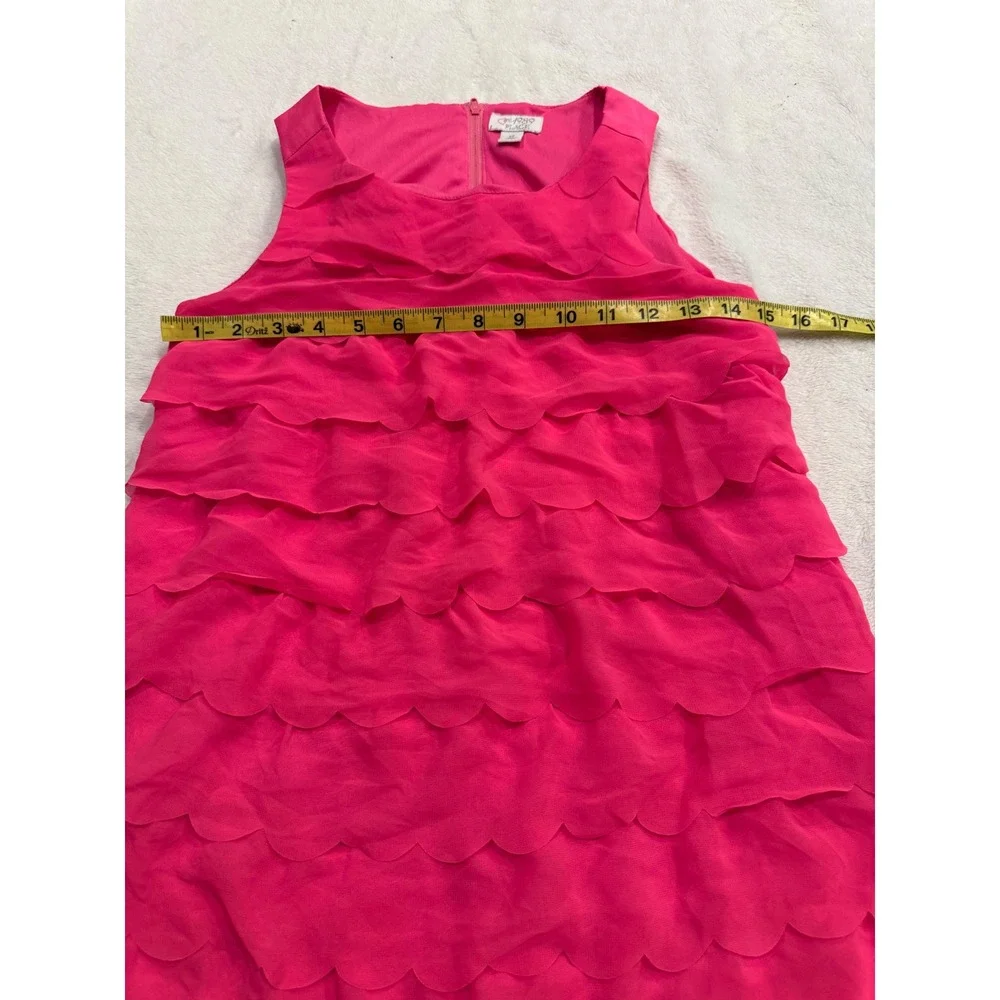 The Childrens Place Girls Hot Pink Tiered Ruffle Sleeveless Party Dress Size 12